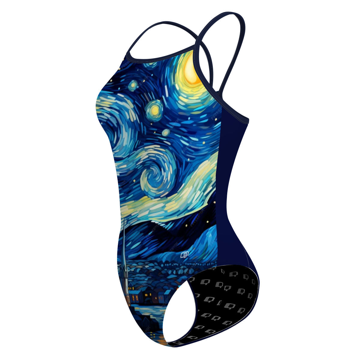 Noche estrellada - Skinny Strap Swimsuit