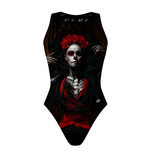 Catrina in Red - Women's Waterpolo Swimsuit Classic Cut