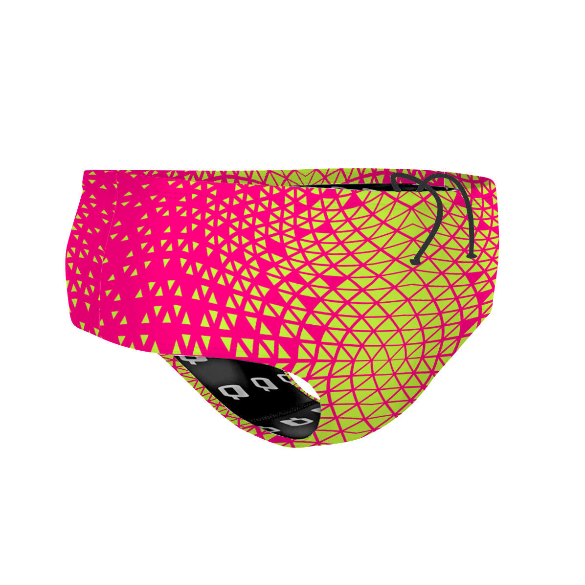 Pink/ Lime Green Geometry - Classic Brief Swimsuit