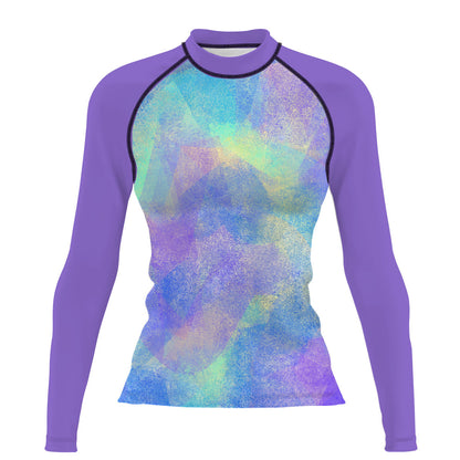 Abstract Marks - Surf Rash Guard UPF50+ de Manga Larga para Mujer