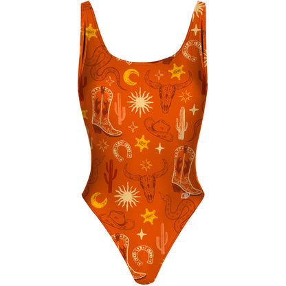 Western Sunset - Traje de Baño High Hip de una pieza