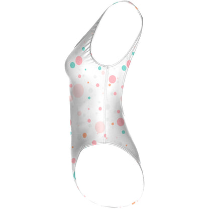 Multicolor Polka Dots - High Hip One Piece Swimsuit