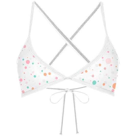 Multicolor Polka Dots - Tieback Bikini Top