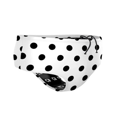 White-Black Polka Dots - Classic Brief Swimsuit