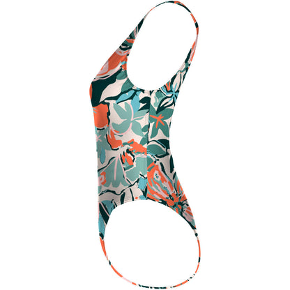 Pink Flora - High Hip One Piece Swimsuit