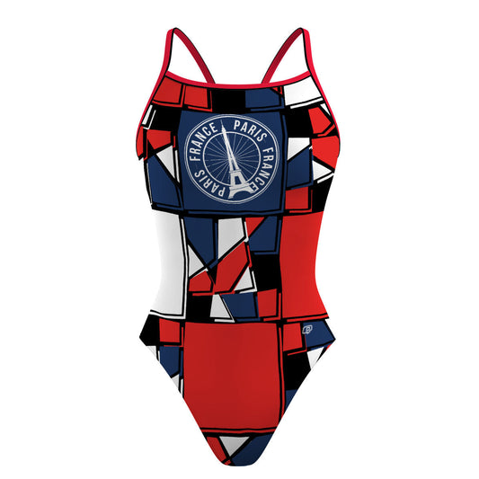 French Mosaic - Sunback Tank Swimsuit