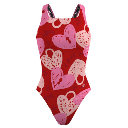 Heart lock - Classic Strap Swimsuit