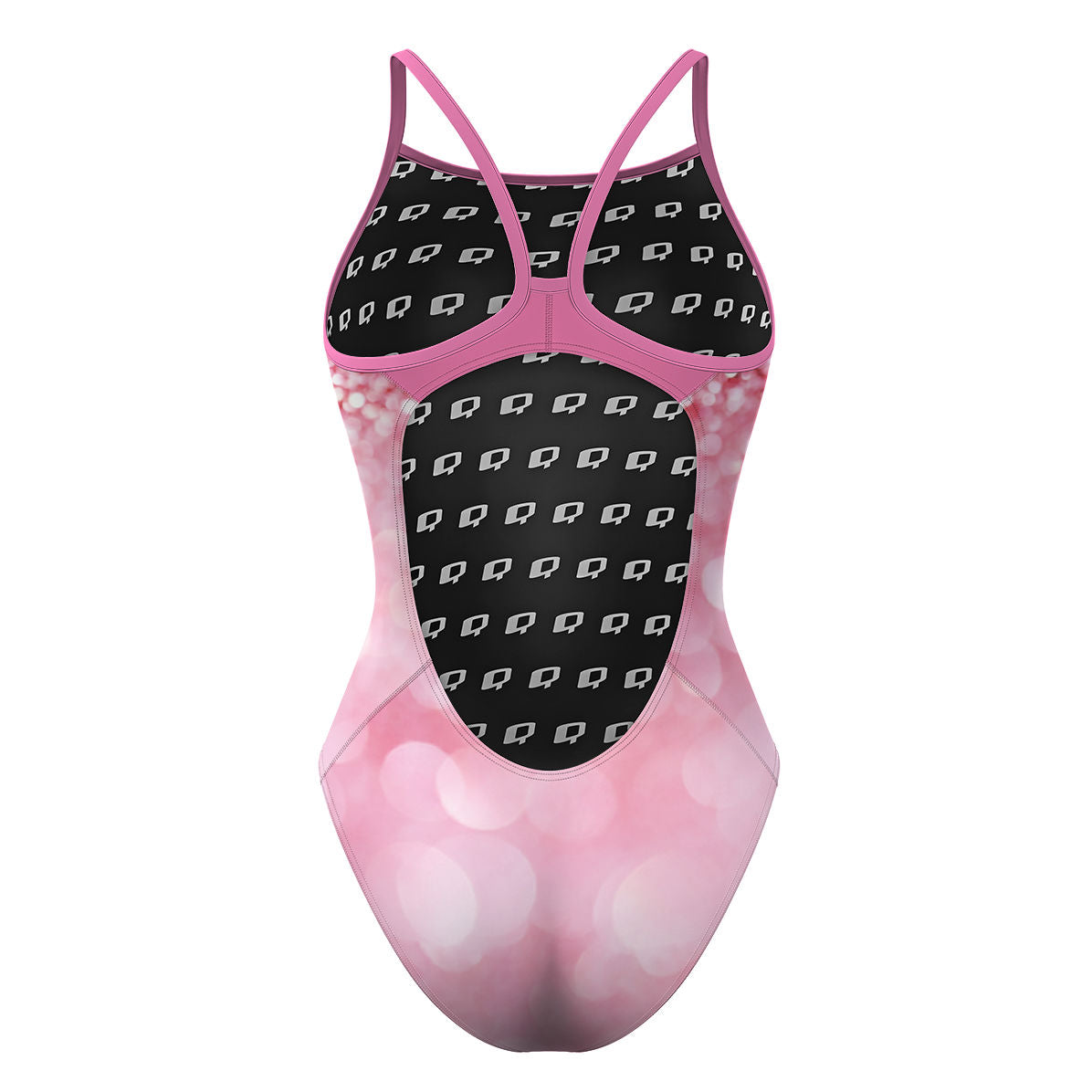 Rosé Glitter - Skinny Strap Swimsuit