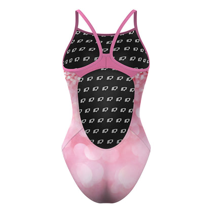 Rosé Glitter - Skinny Strap Swimsuit