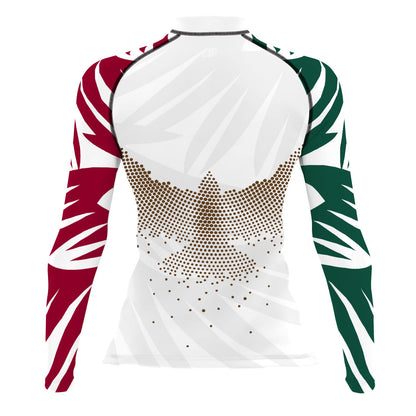 México - Águila - Surf Rash Guard UPF50+ de Manga Larga para Mujer