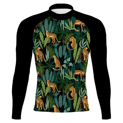 Jaguar jungle - Men's Surf UPF50+ Long Sleeve Rash Guard