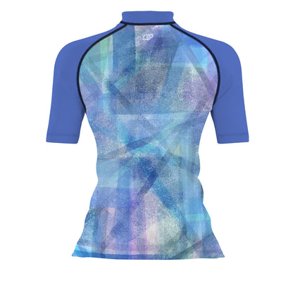 Abstract Particles - Surf Rash Guard UPF50+ de Manga Corta para Mujer