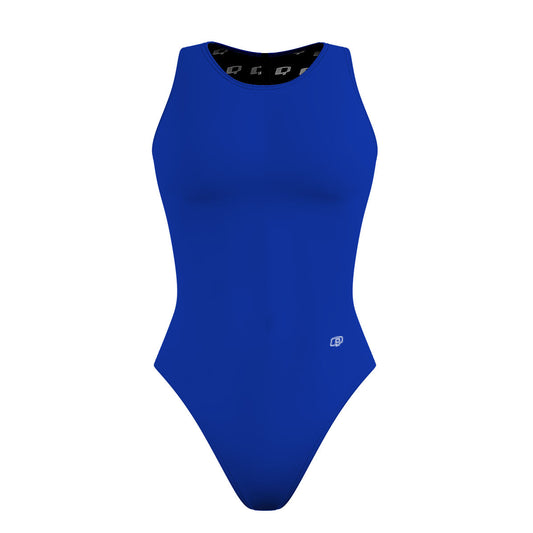 Solid Royal - Solid Women's Waterpolo Swimsuit Classic Cut