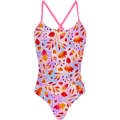 Tumbling Treasures - Tieback One Piece Swimsuit