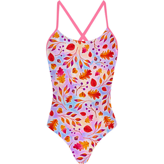 Tumbling Treasures - Tieback One Piece Swimsuit
