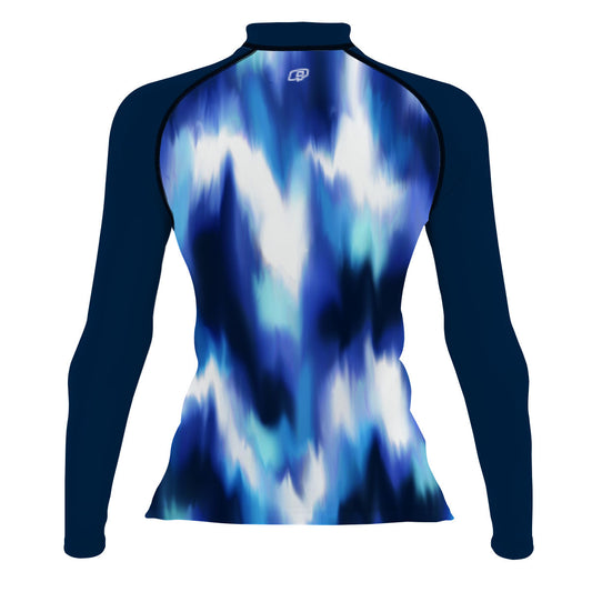 Marbled Movement - Surf Rash Guard UPF50+ de Manga Larga para Mujer