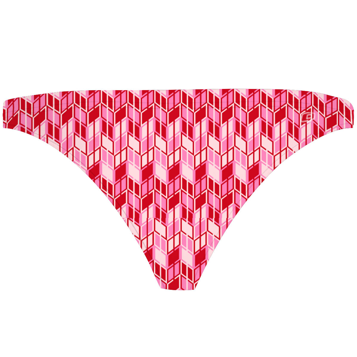 Red Ikat - Bikini Bottom Tieback
