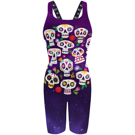 Calaveritas - Classic Strap Long Knee Women Jammer