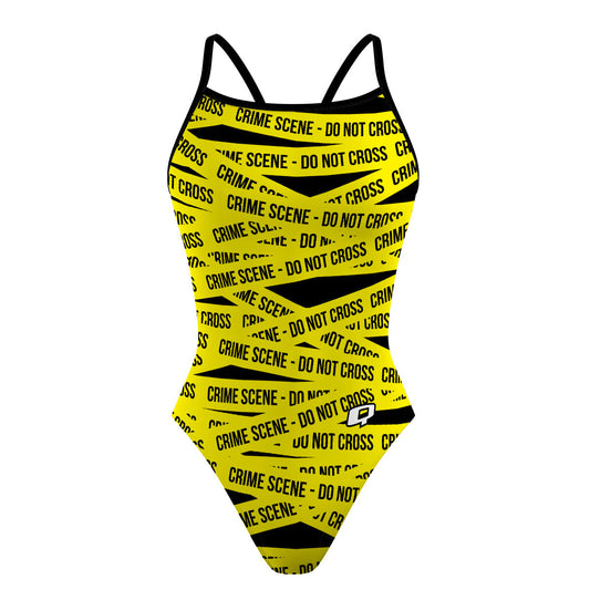 Do Not Cross - Sunback Tank Swimsuit
