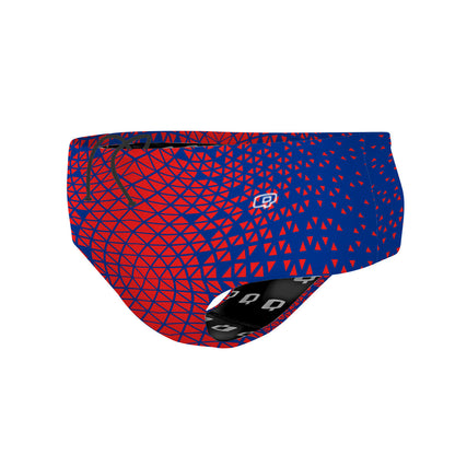 Blue/ Red Geometry - Classic Brief Swimsuit