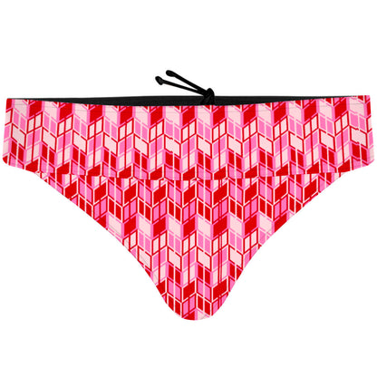Red Ikat - Bikini Bottom Demi Cheeky