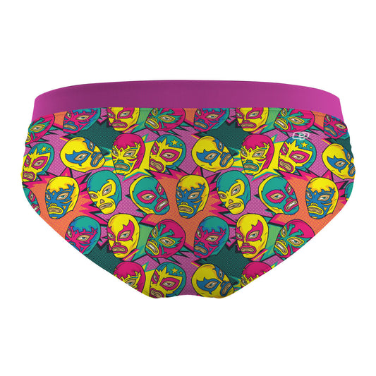 Comic Wrestling Mask - Classic Sports  Bikini Bottom