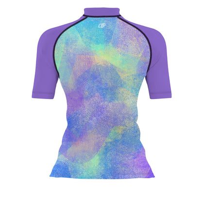 Abstract Marks - Surf Rash Guard UPF50+ de Manga Corta para Mujer