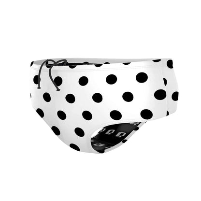 White-Black Polka Dots - Classic Brief Swimsuit