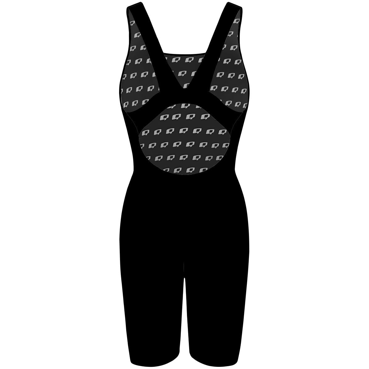 Solid Black - Solid Classic Strap Long Knee Women Jammer