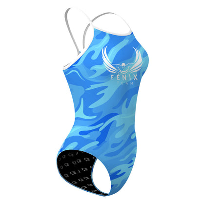 Fenix Team Fem Blue - Skinny Strap Swimsuit
