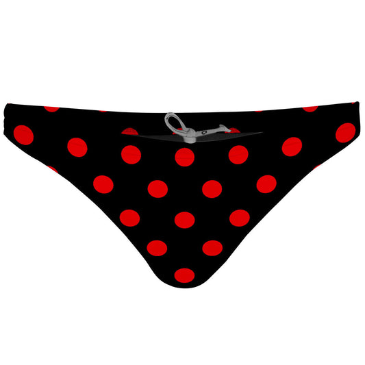 Red-Black Polka Dots - Tieback Bikini Bottom