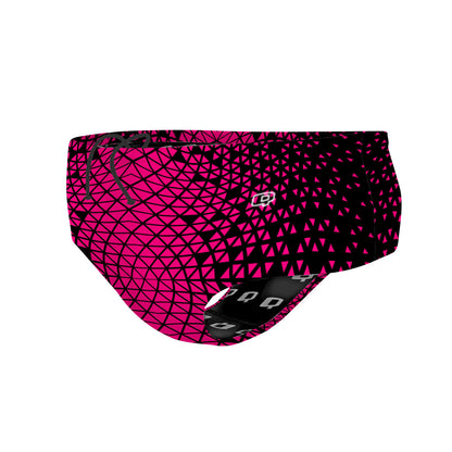 Black/ Pink Geometry - Classic Brief Swimsuit