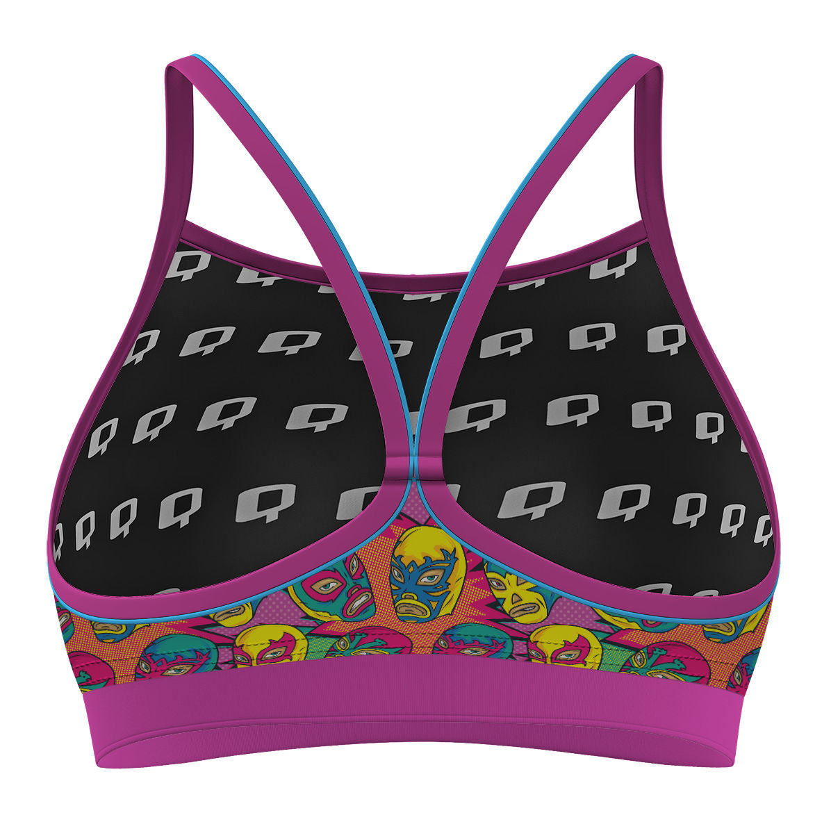 Comic Wrestling Masks - Classic Sports Bikini Top