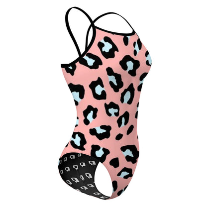 Peachy Leopard - Sunback Tank Swimsuit