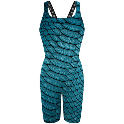 Blue Snake - Classic Strap Long Knee Women Jammer