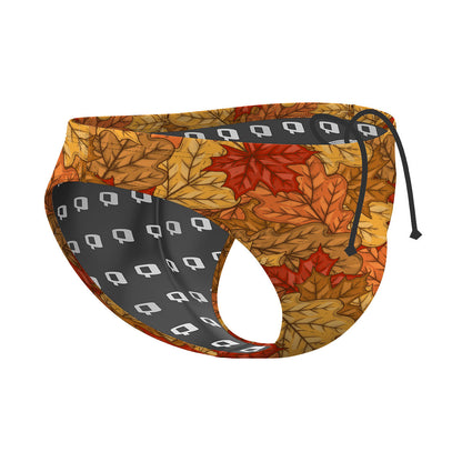 Yellow Leafs - Waterpolo Brief Swimsuit