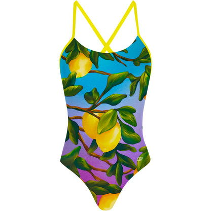 Lemon Squeeze - Traje de Baño Tieback de Una pieza