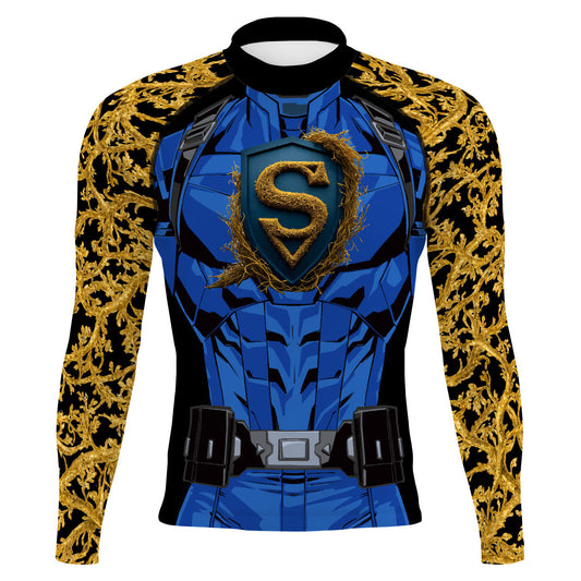 Sargaman - Surf Rash Guard UPF50+ de Manga Larga para Hombre