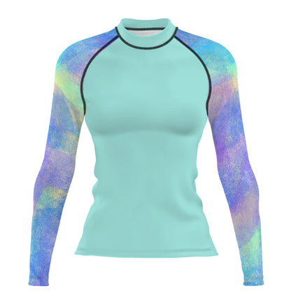 Abstract Marks - Surf Rash Guard UPF50+ de Manga Larga para Mujer
