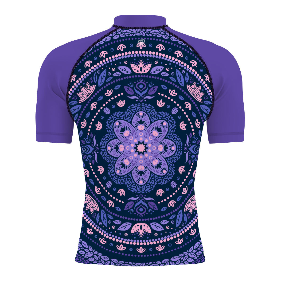 Delicated Mandala - Surf Rash Guard UPF50+ de Manga Corta para Hombre
