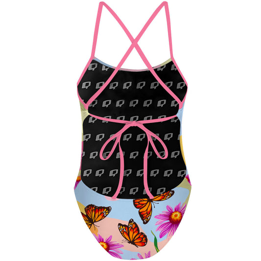 Monarch Butterfly - Traje de Baño Tieback de Una pieza