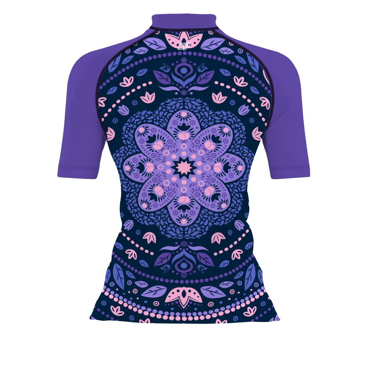 Delicated Mandala - Surf Rash Guard UPF50+ de Manga Corta para Mujer
