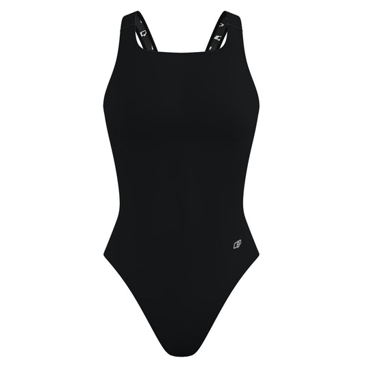 Solid Black - Solid Classic Strap Swimsuit