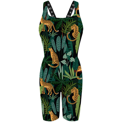 Jaguar Jungle - Classic Strap Long Knee Women Jammer