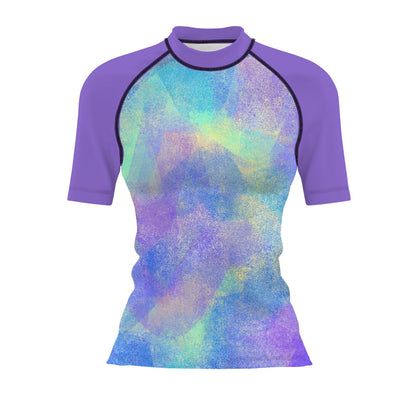 Abstract Marks - Surf Rash Guard UPF50+ de Manga Corta para Mujer