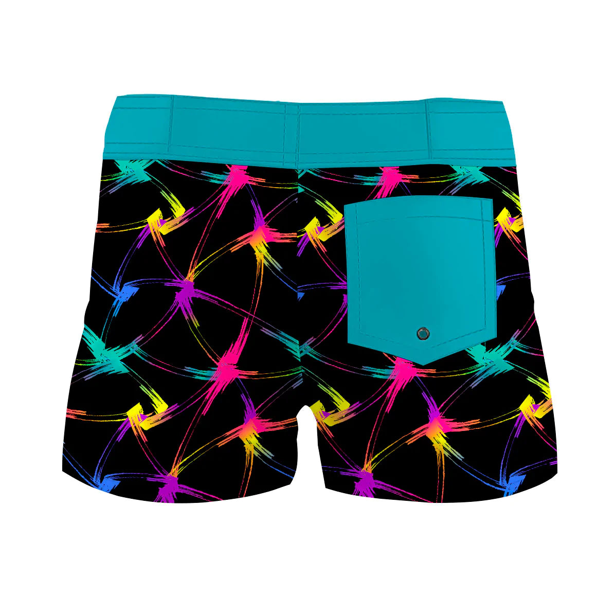 Aquamarine Retro Style Women Board Shorts