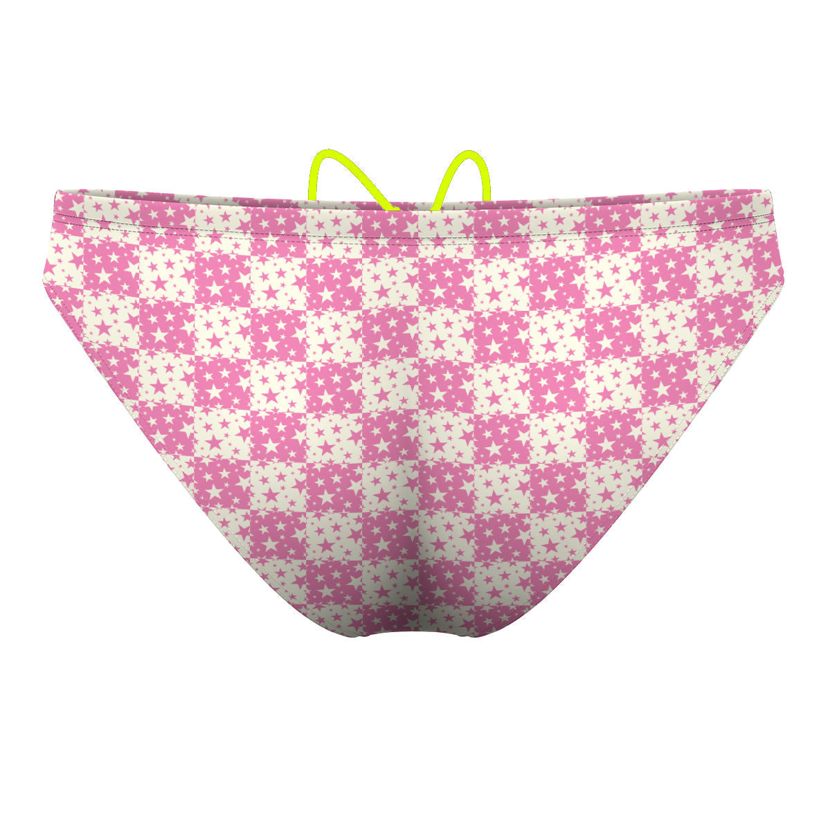 Pink Plaid Stars - Waterpolo Brief Swimsuit