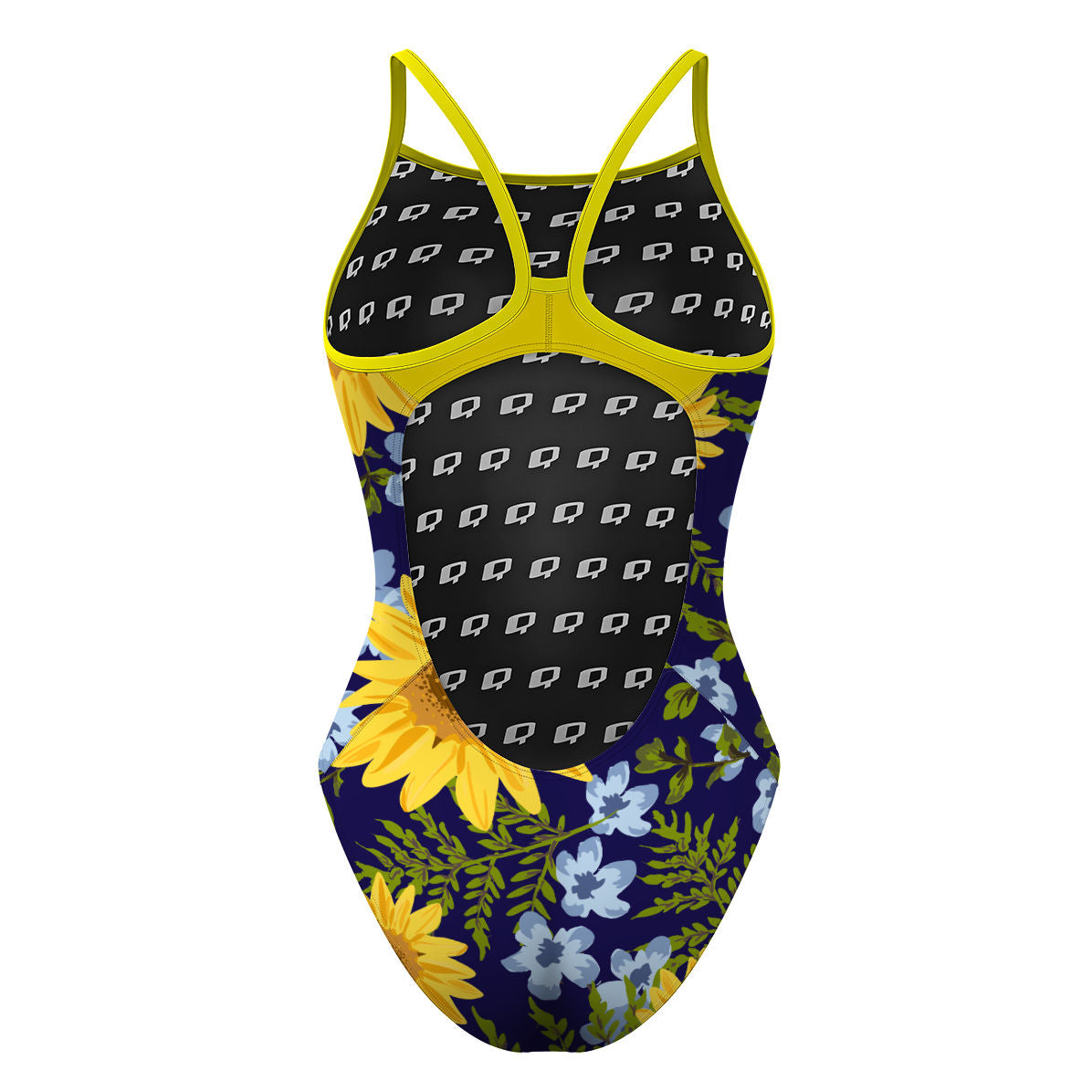 Blue Sunflower - Skinny Strap Swimsuit