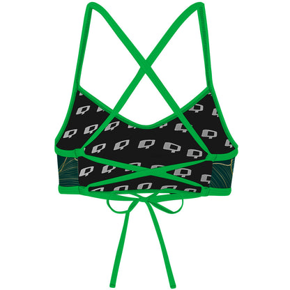 Leafy Green -  Ciara Tieback Bikini Top
