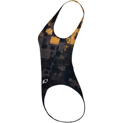 Black Gold - High Hip One Piece Swimsuit